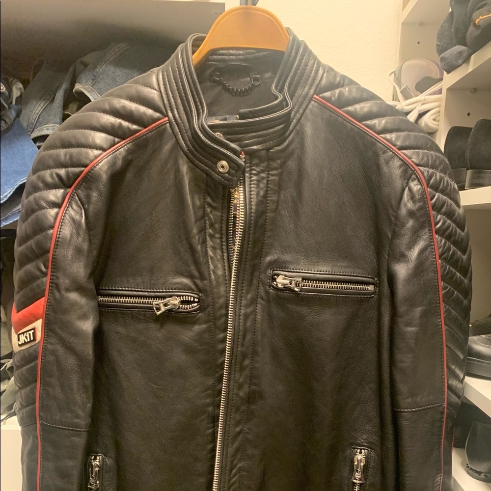 New without tags Men’s Biker Leather Jacket.